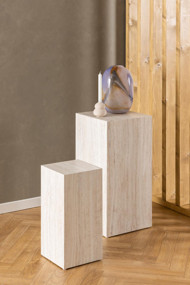 Actona Set di 2 tavolini Dice Beige