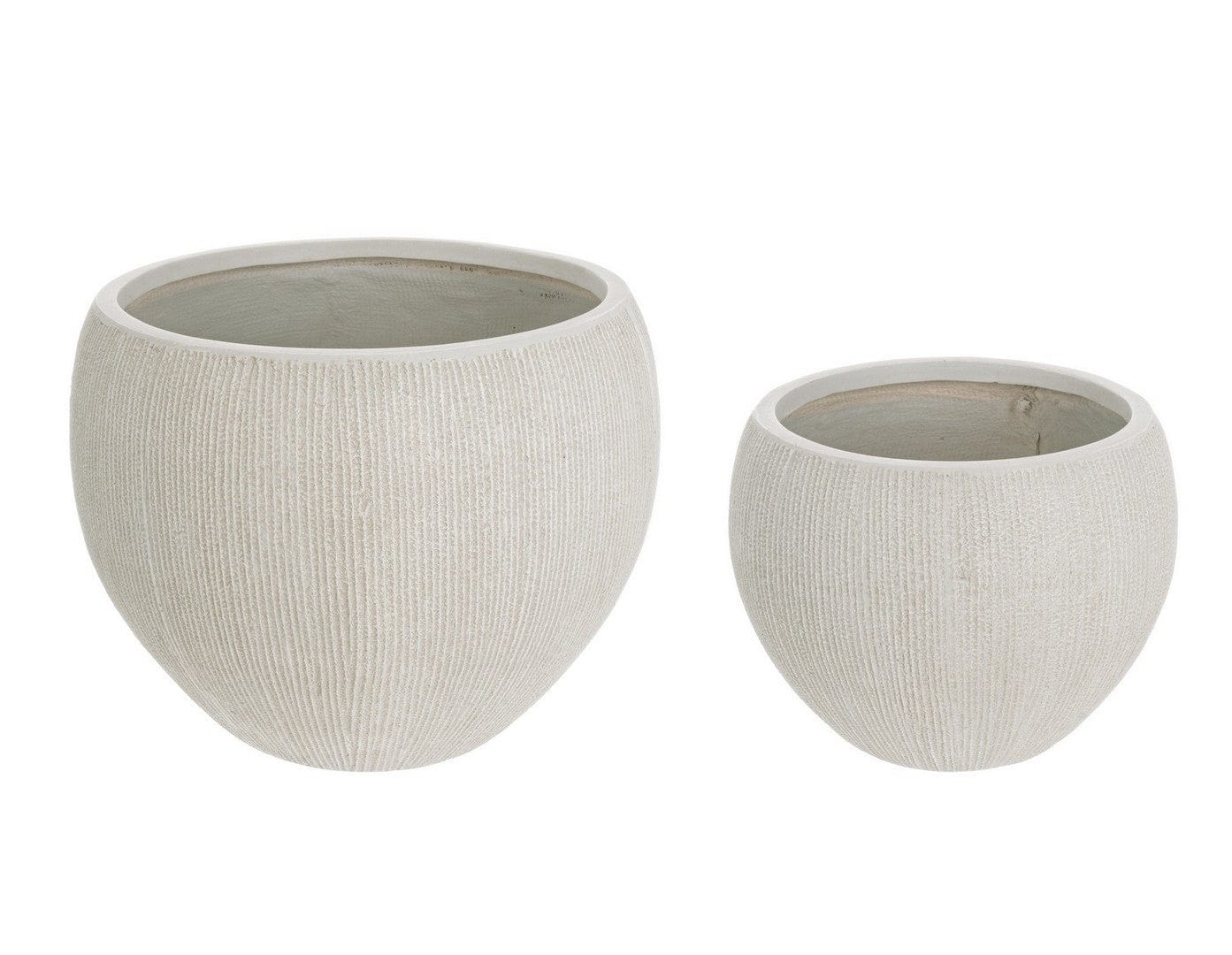 Set di 2 vasi da fiori Brush Spherical Beige (2)