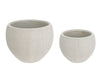 Set di 2 vasi da fiori Brush Spherical Beige (2)