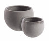 Set di 2 vasi da fiori Cement Spheric Grigio