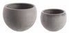 Set di 2 vasi da fiori Cement Spheric Grigio (1)