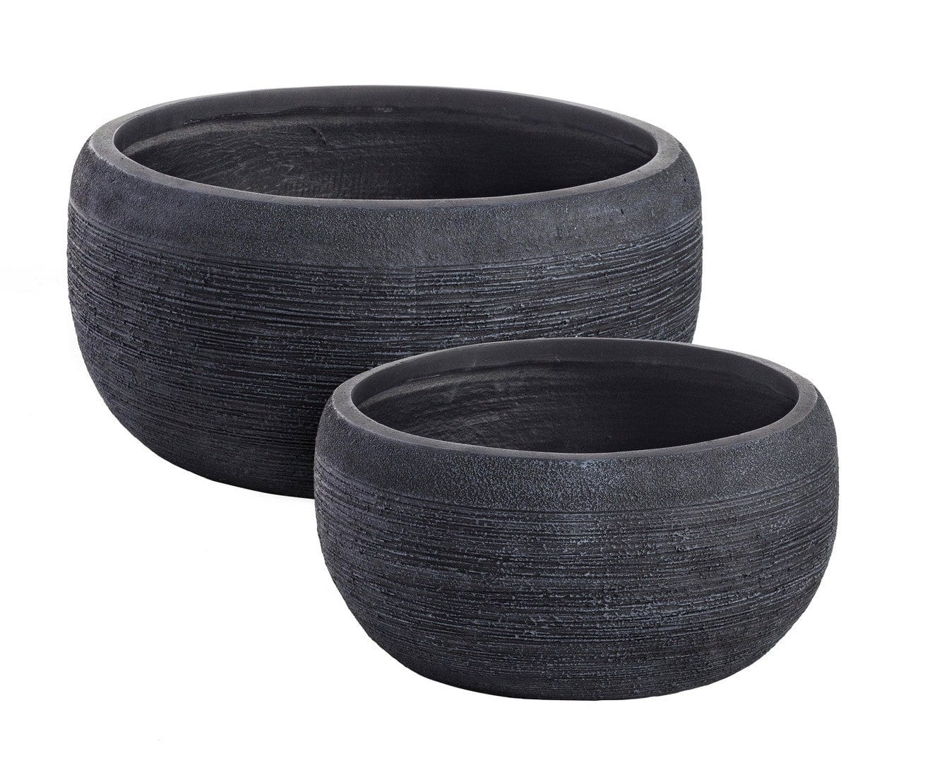 Set di 2 vasi da fiori Graffiti Bowl Nero