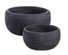 Set di 2 vasi da fiori Graffiti Bowl Nero