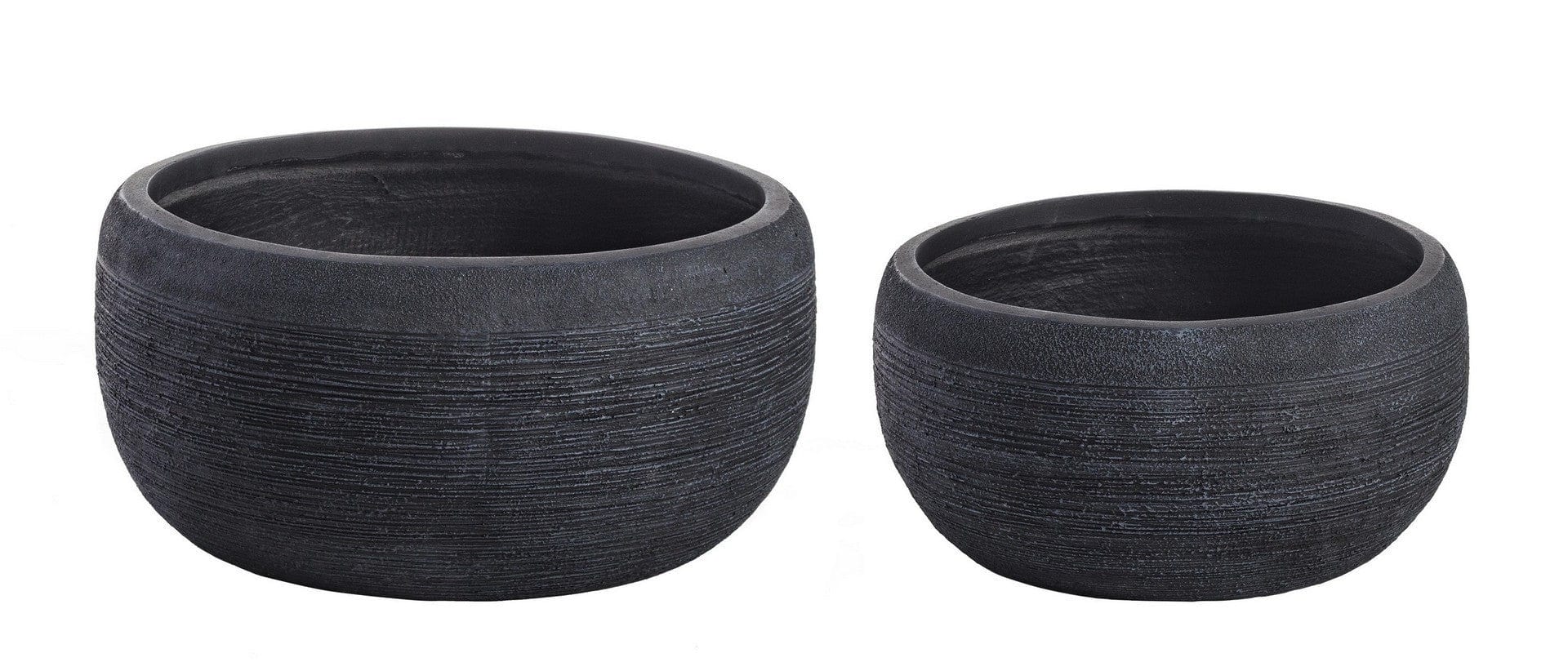 Set di 2 vasi da fiori Graffiti Bowl Nero (1)