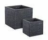 Set di 2 vasi da fiori Graffiti Square Nero