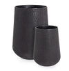 Bizzotto Set di 2 vasi da fiori Kenar High Nero