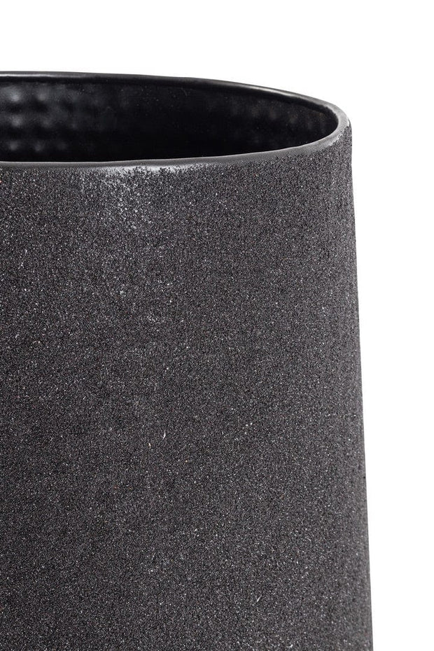 Bizzotto Set di 2 vasi da fiori Kenar High Nero