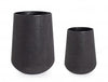 Bizzotto Set di 2 vasi da fiori Kenar High Nero