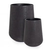 Bizzotto Set di 2 vasi da fiori Kenar High Nero
