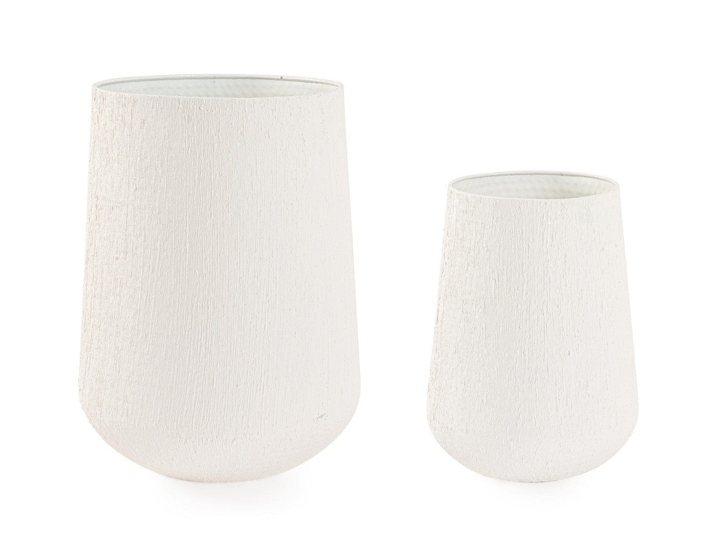 Bizzotto Set di 2 vasi da fiori Kenar Round Beige