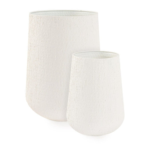 Bizzotto Set di 2 vasi da fiori Kenar Round Beige