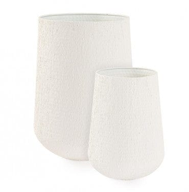 Bizzotto Set di 2 vasi da fiori Kenar Round Beige