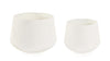 Bizzotto Set di 2 vasi da fiori Kenar Round Bianco