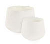 Bizzotto Set di 2 vasi da fiori Kenar Round Bianco