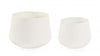 Bizzotto Set di 2 vasi da fiori Kenar Round Bianco