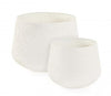 Bizzotto Set di 2 vasi da fiori Kenar Round Bianco