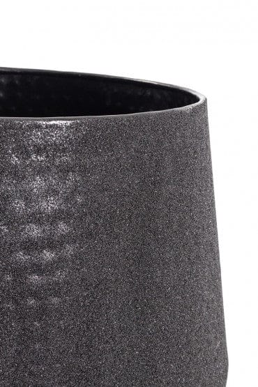 Bizzotto Set di 2 vasi da fiori Kenar Round Nero
