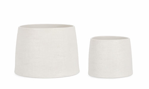 Set di 2 vasi da fiori Papyrus Bianco