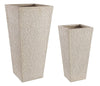 Set di 2 vasi da fiori Stone Alto Beige (1)