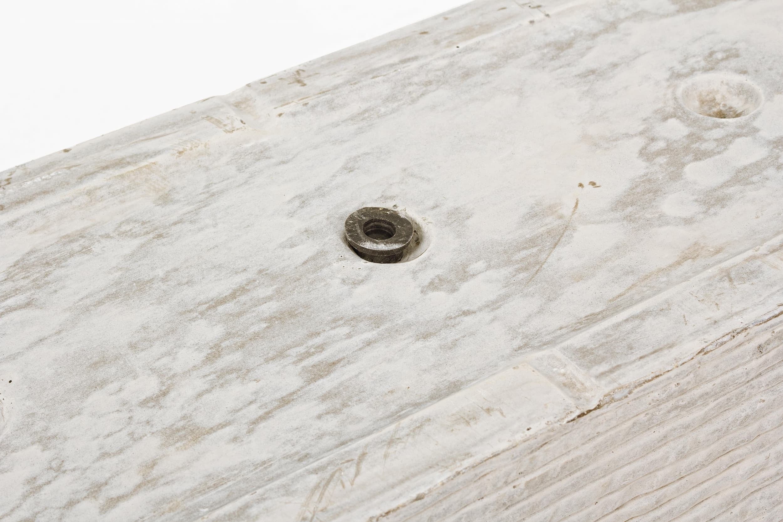 Set di 2 vasi da fiori Stone Rectangle Beige (2)