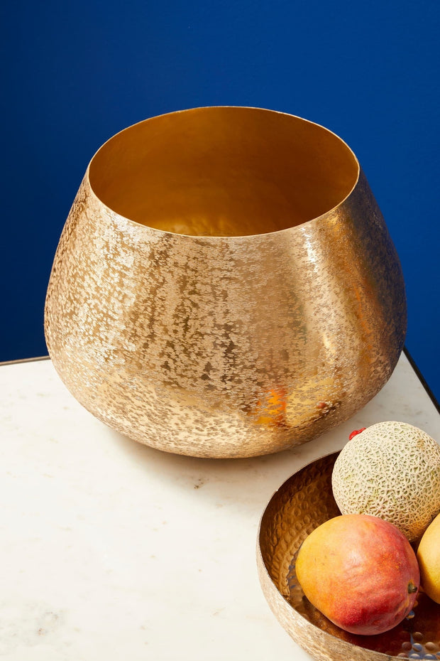 Set di 2 vasi da fiori Varanasi Round Oro (2)
