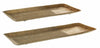 Set di 2 vassoi decorativi Hammel Rectangle Oro