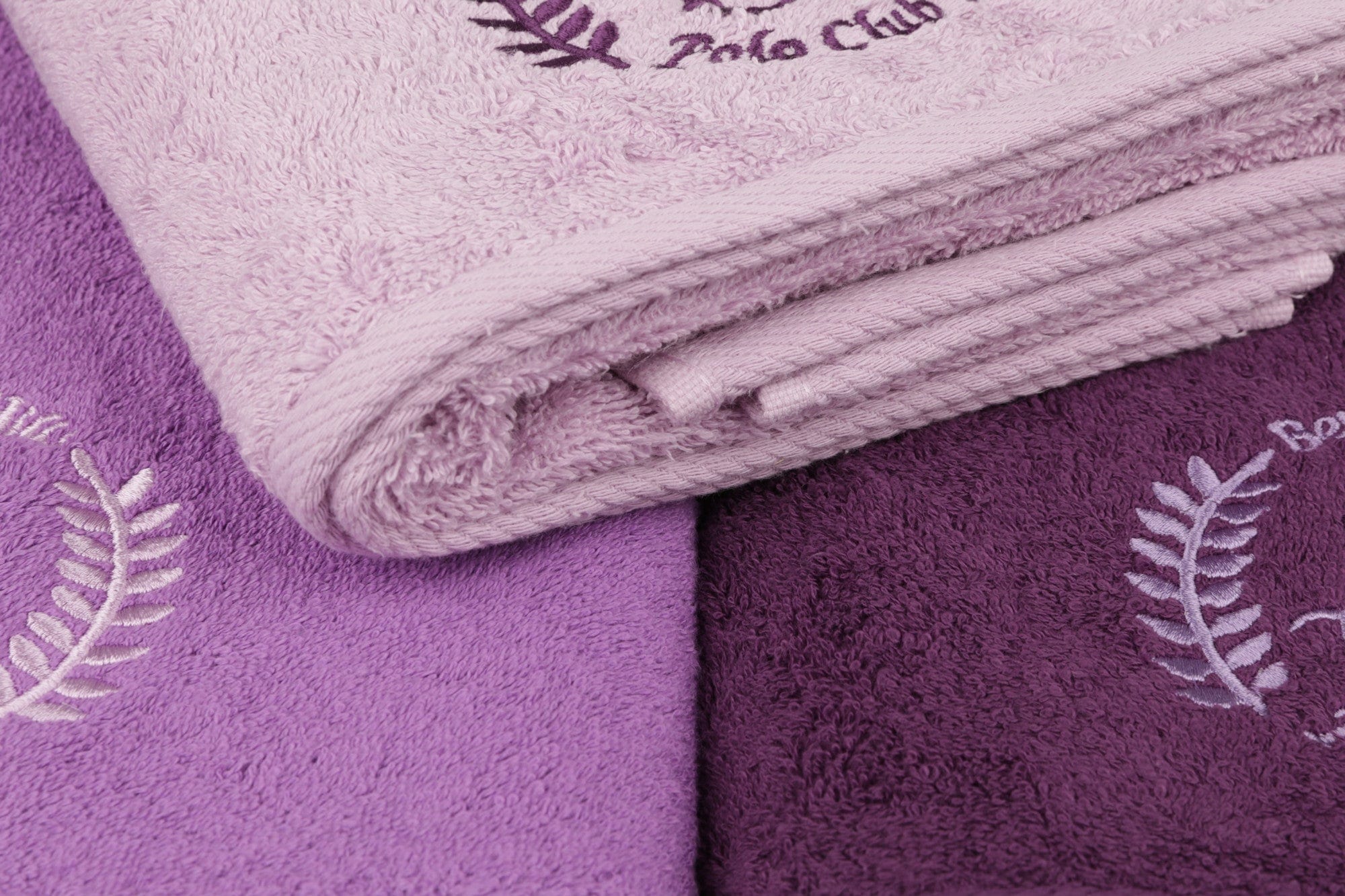 Set di 3 asciugamani cotone Beverly Hills Polo Club 402 Lilla, 70 x 140 cm (3)