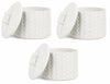Set di 3 candele decorative Twine L Bianco
