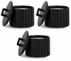 Set di 3 candele decorative Twine L Nero