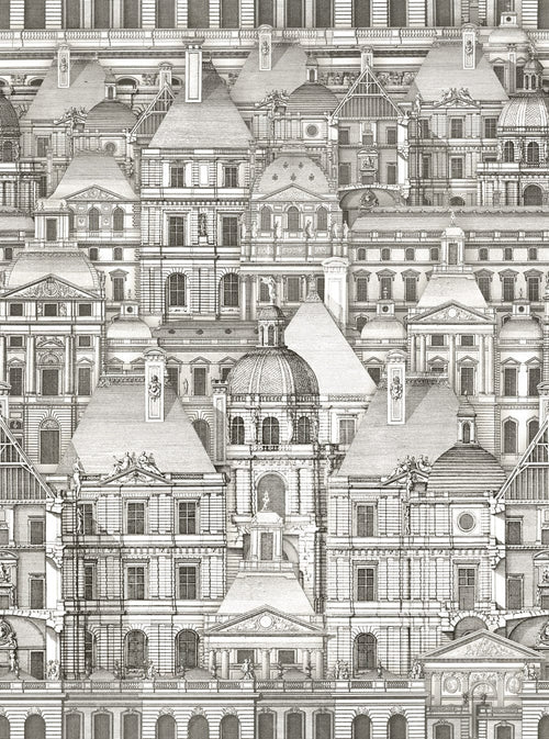 Set di 3 carte da parati stampate in digitale Louvre