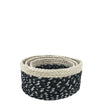 Set di 3 ceste iuta Bicolor S3 Nero (1)