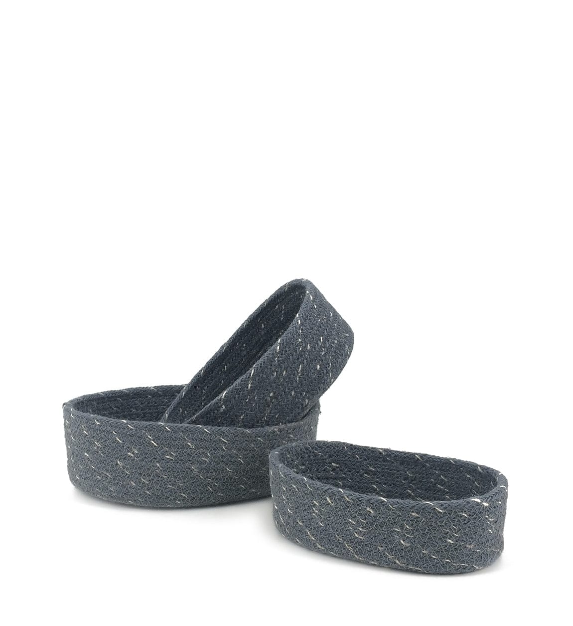 Set di 3 ceste iuta Oval S3 Blu