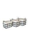 Set di 3 ceste metallo Metal Grande S3 Nero