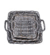 Set di 3 ceste rattan Acra Square Grigio (2)
