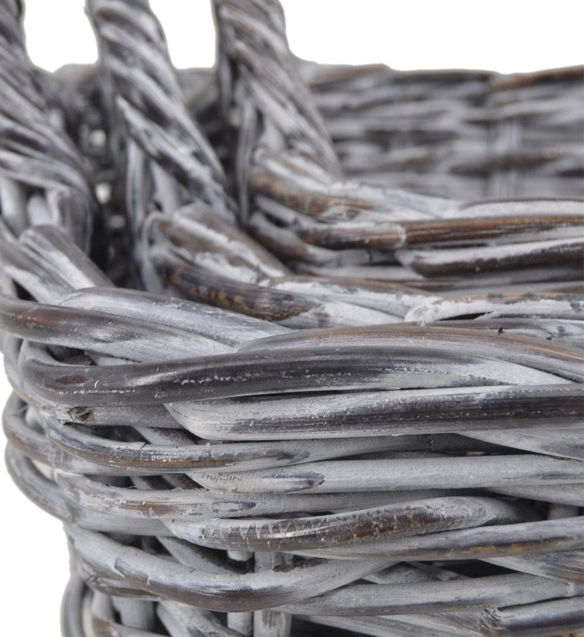 Set di 3 ceste rattan Acra Square Grigio (3)