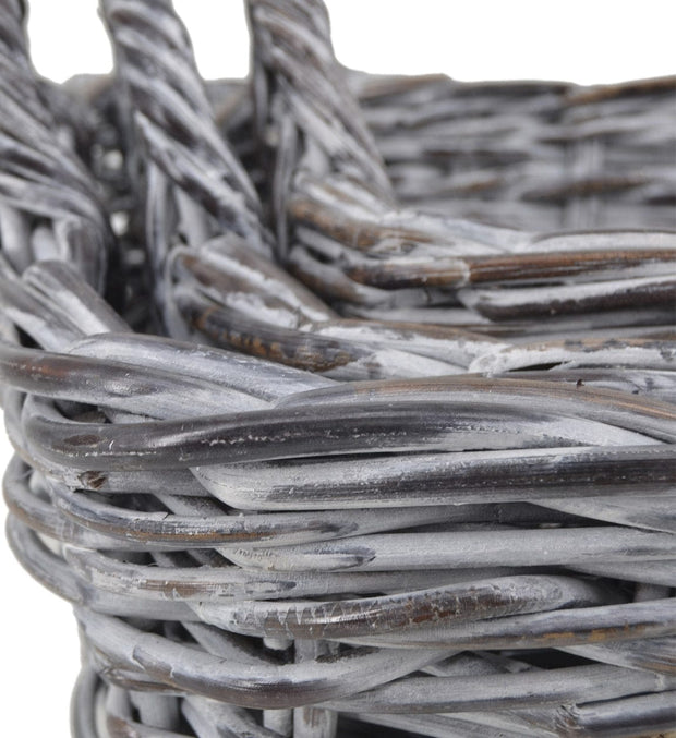 Set di 3 ceste rattan Acra Square Grigio (3)