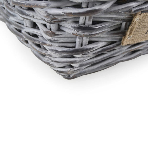 Set di 3 ceste rattan Acra Square Grigio (4)