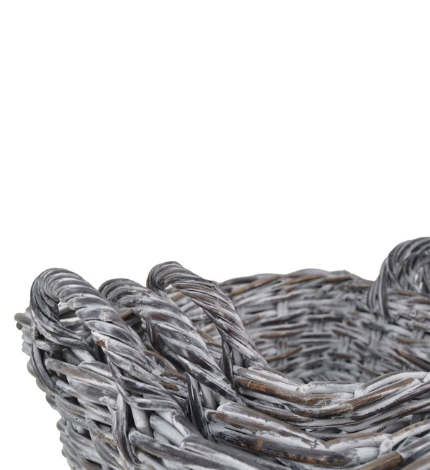 Set di 3 ceste rattan Acra Square Grigio (5)