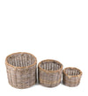 Set di 3 ceste rattan Basketry Naturale