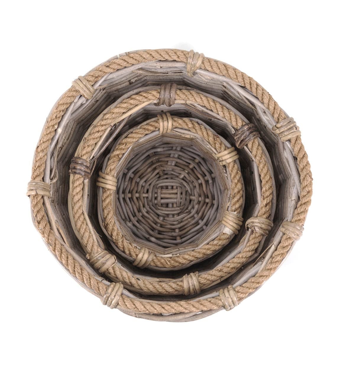 Set di 3 ceste rattan Basketry Naturale (1)