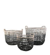Set di 3 ceste Trio Multicolore