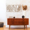 Set di 3 Decorazione da parete Leaf 2 Rame