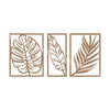 Set di 3 Decorazione da parete Leaf 2 Rame (1)