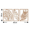 Set di 3 Decorazione da parete Leaf 2 Rame (2)