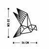 Set di 3 Decorazione da parete Oragami Nero (3)