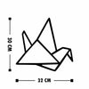 Set di 3 Decorazione da parete Oragami Nero (5)