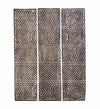 Set di 3 decorazioni da parete Geometric Carved Naturale, 105 x 140 cm