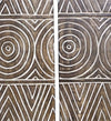 Set di 3 decorazioni da parete Geometric Carved Naturale, 105 x 140 cm (1)