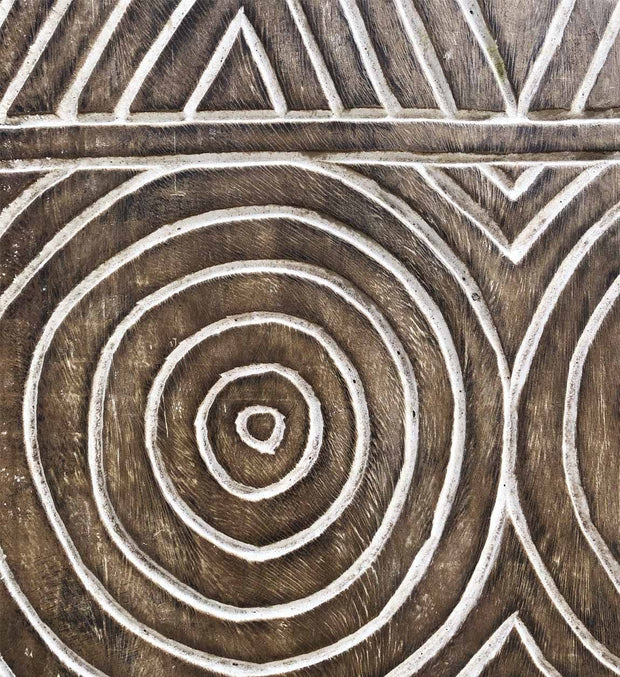 Set di 3 decorazioni da parete Geometric Carved Naturale, 105 x 140 cm (2)