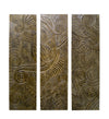 Set di 3 decorazioni da parete Grande Carved Naturale, 150 x 180 cm